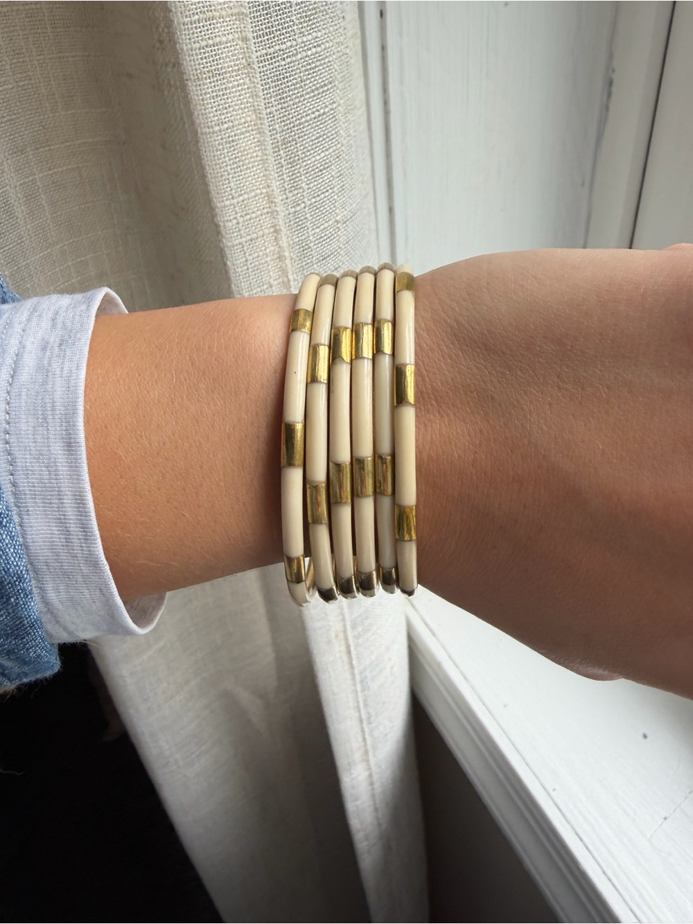 BudhaGirl Ivory Veda Bangles